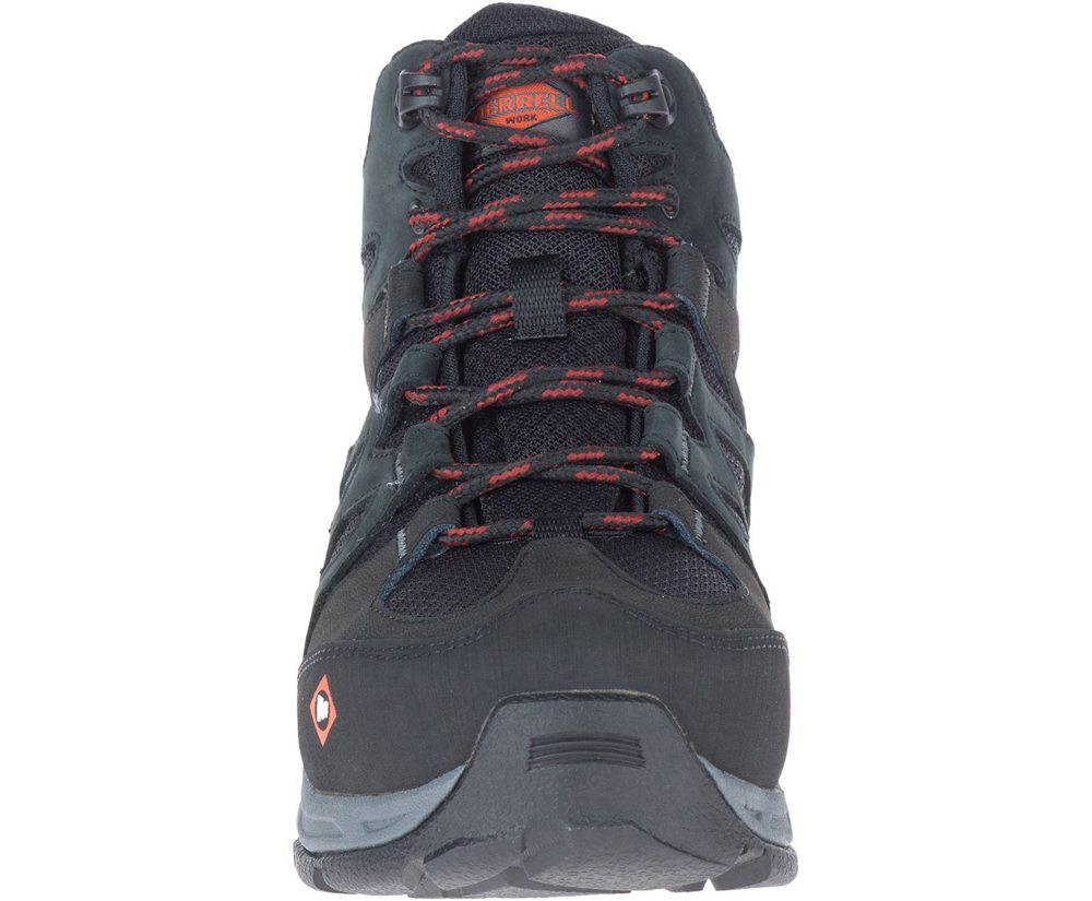 Merrell Støvler Dame - Siren Mid Waterproof Alloy Toe Work - Sort - NZT209475